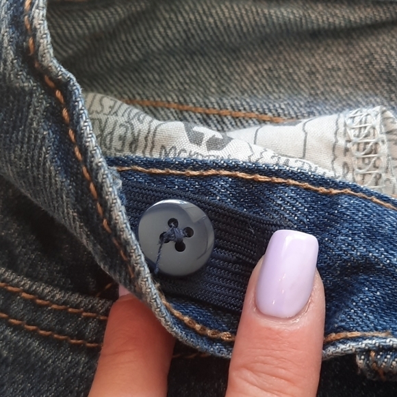 Cat & Jack relaxed straight 12 blue jeans - Picture 5 of 9